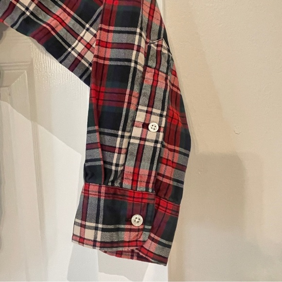Vintage Ralph Lauren Classic Fit Plaid Flannel Button Down Shirt Men Large Red - Picture 4 of 7